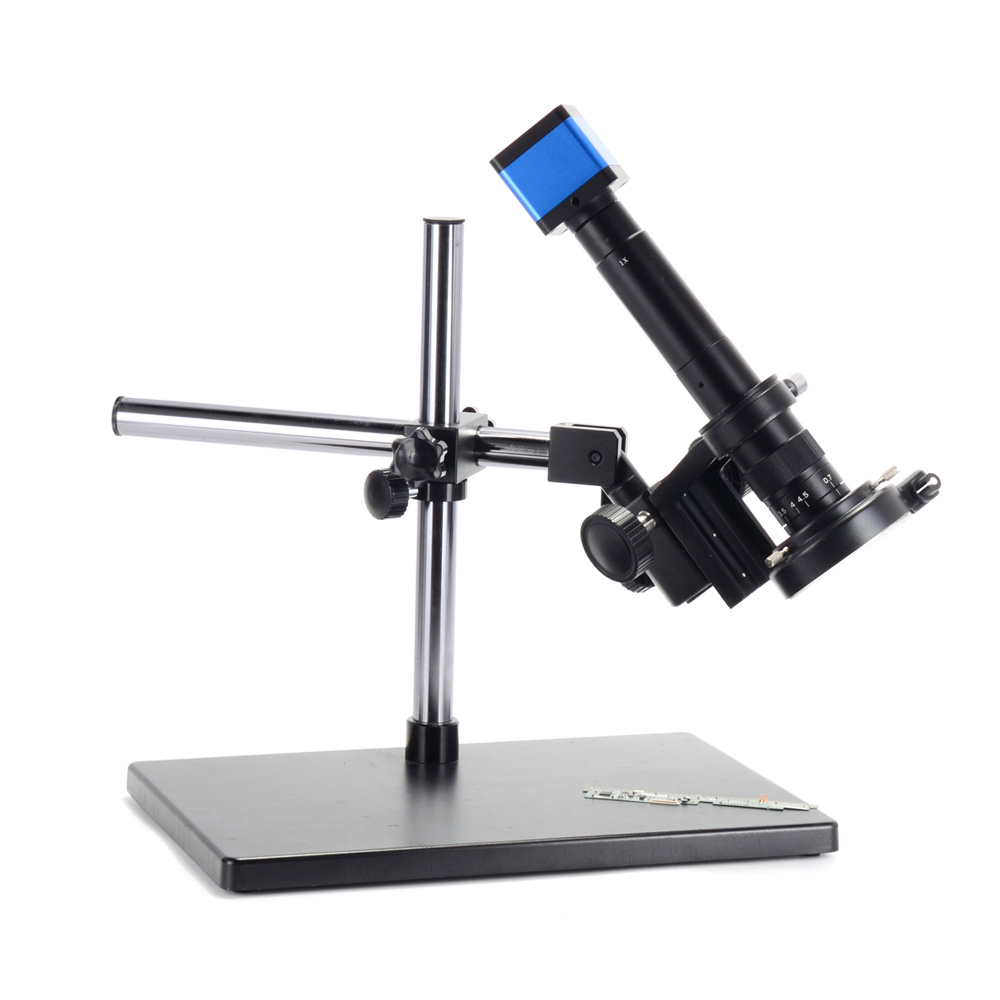 HAYEAR 16MP HDMI Microscope Camera Kit for Industry Lab PCB USB Output TF Card Video Recorder +300X C-Mount Lens + Big Stereo Stand +144 LED Light