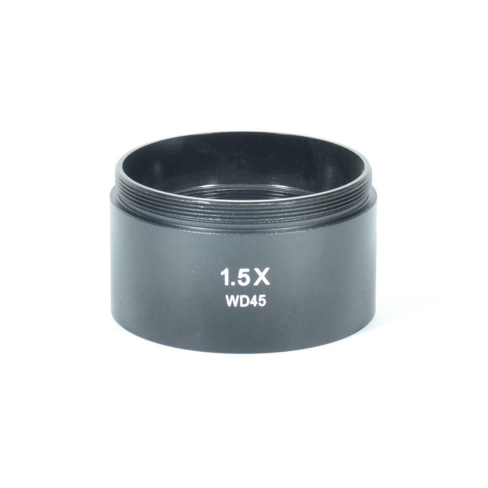 Stereo Microscope Attachment 1.5X WD45 Auxiliary Objective Lens Barlow Lens with Thread Diameter 48mm