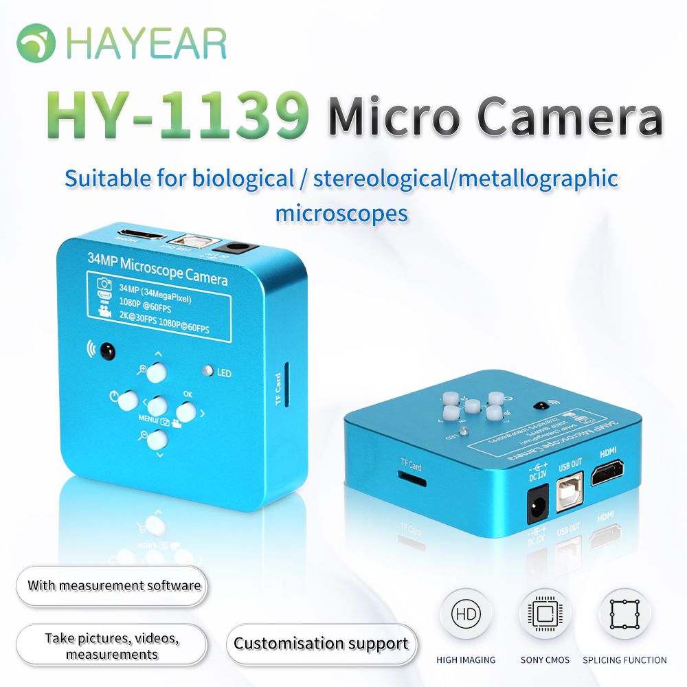 Full HD 34MP 2K 1080P HDMI USB Industrial Electronic Digital Video Microscope Camera for Phone CPU PCB Repair