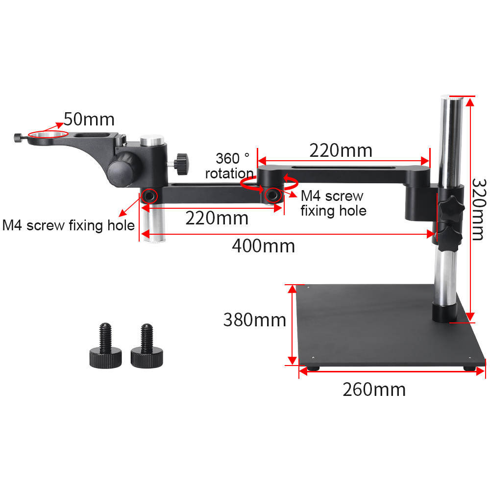 Universal Articulating Arm Rotatable Microscope Stand For Trinocular Binocular Stereo Zoom