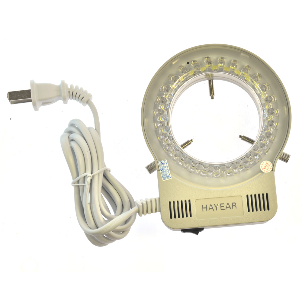 Microscope Ring Light Lamp Adjustable 56 LED Illuminator for trinocular Stereo Microscope