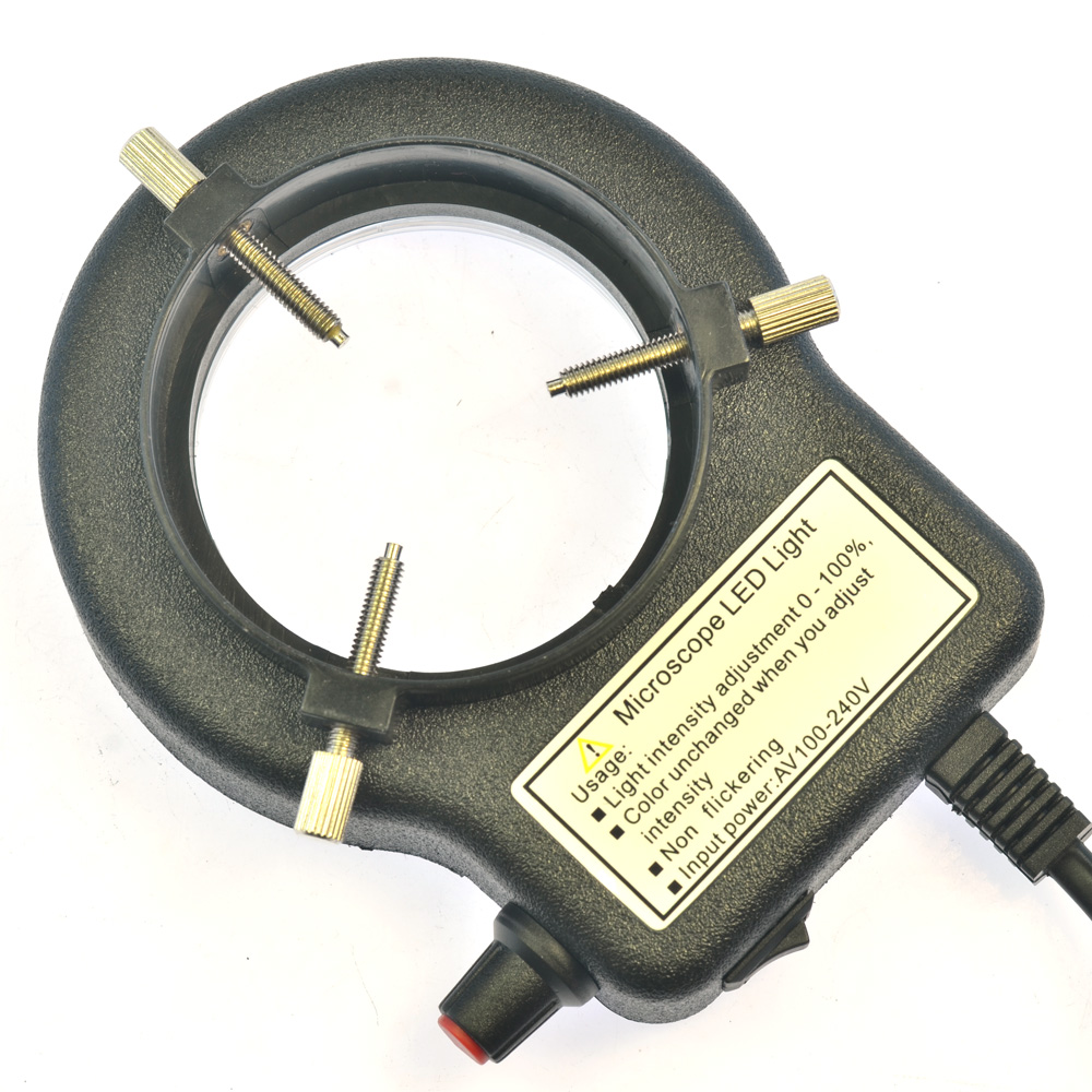 Microscope Ring Light Lamp Adjustable 56 LED Illuminator for trinocular Stereo Microscope