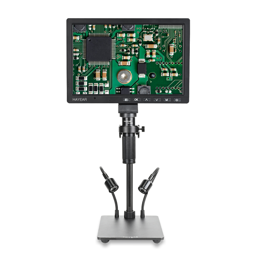 HAYEAR 10.1 Inch HDMI LCD Digital Microscope Set 16MP Microscope with Screen for  Soldering