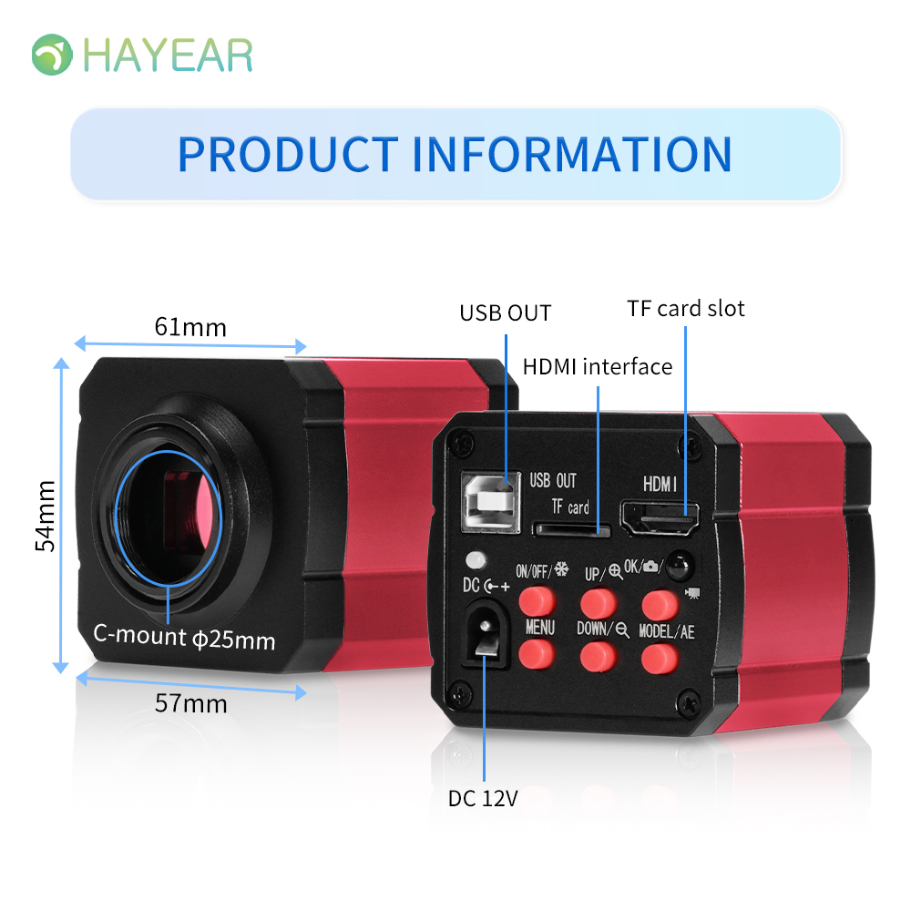 14MP HDMI 1080P HD USB Digital Industry Video Inspection Microscope Camera  Set TF Card Video Recorder HY-2307-HDMI Camera-Shenzhen Hayear Electronics  Co, Ltd.