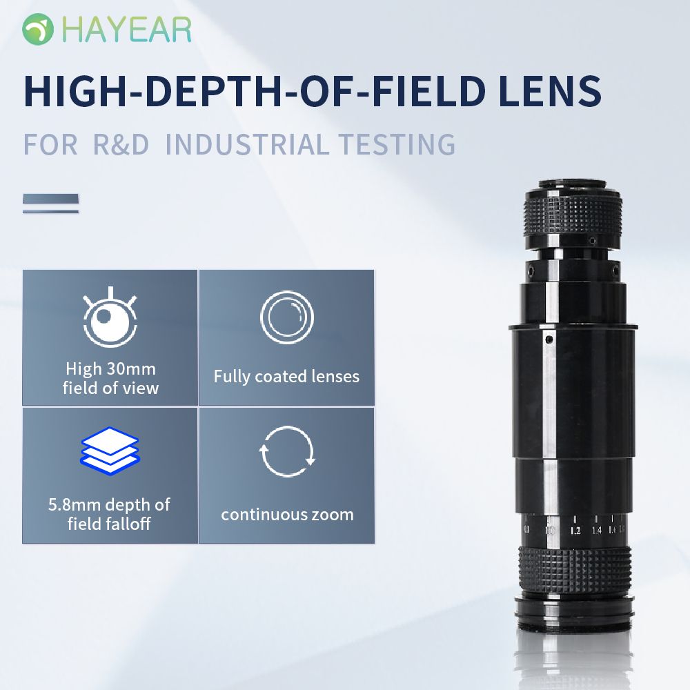 Industry Optical Lens High Depth of Fiew Clear Image 0.3X-1.8X