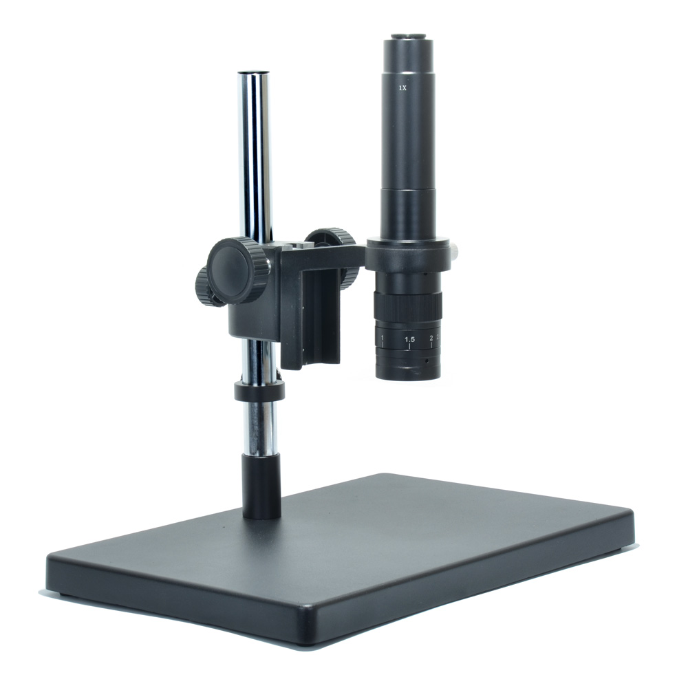 Industrial Microscope Camera Table Stand 50mm Gear Ring Holder 300X Zoom C-mount Lens XDS-10A-300X