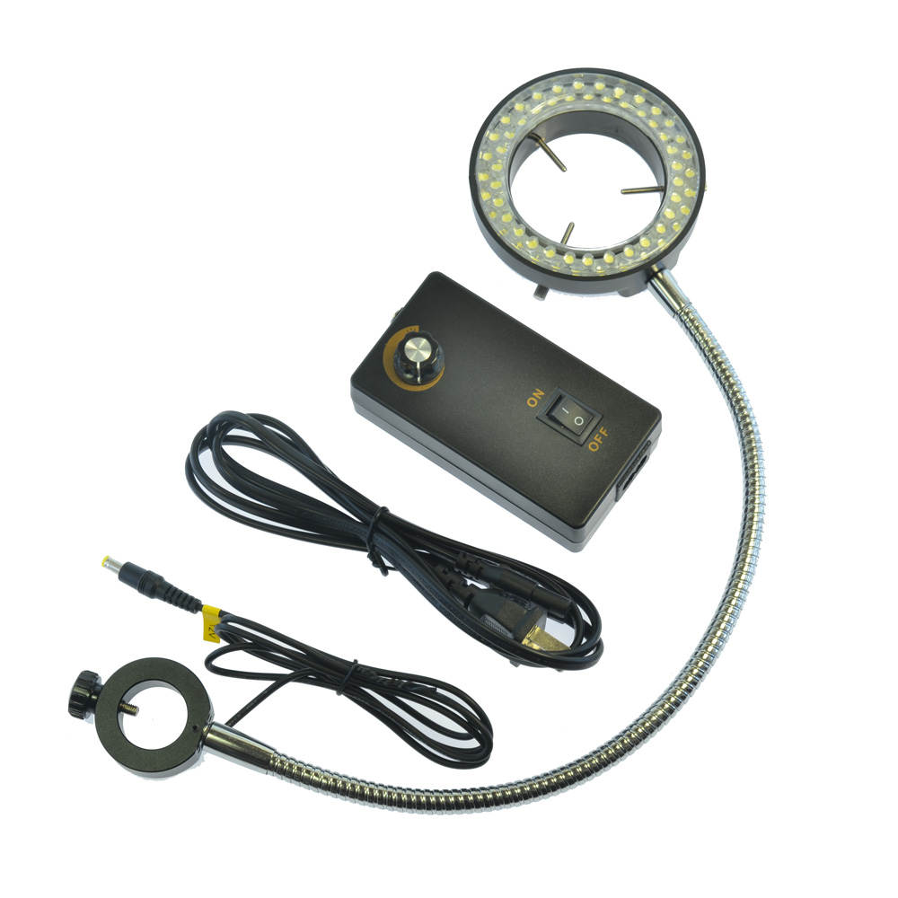60 LED Adjustable Ring Light Side Light Microscopes illuminator Lamp For Industry Microscope Industrial Camera