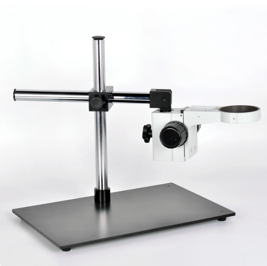 HAYEAR Solid Base Metal Boom Stereo Microscope Camera Table with 76mm Ring Holder
